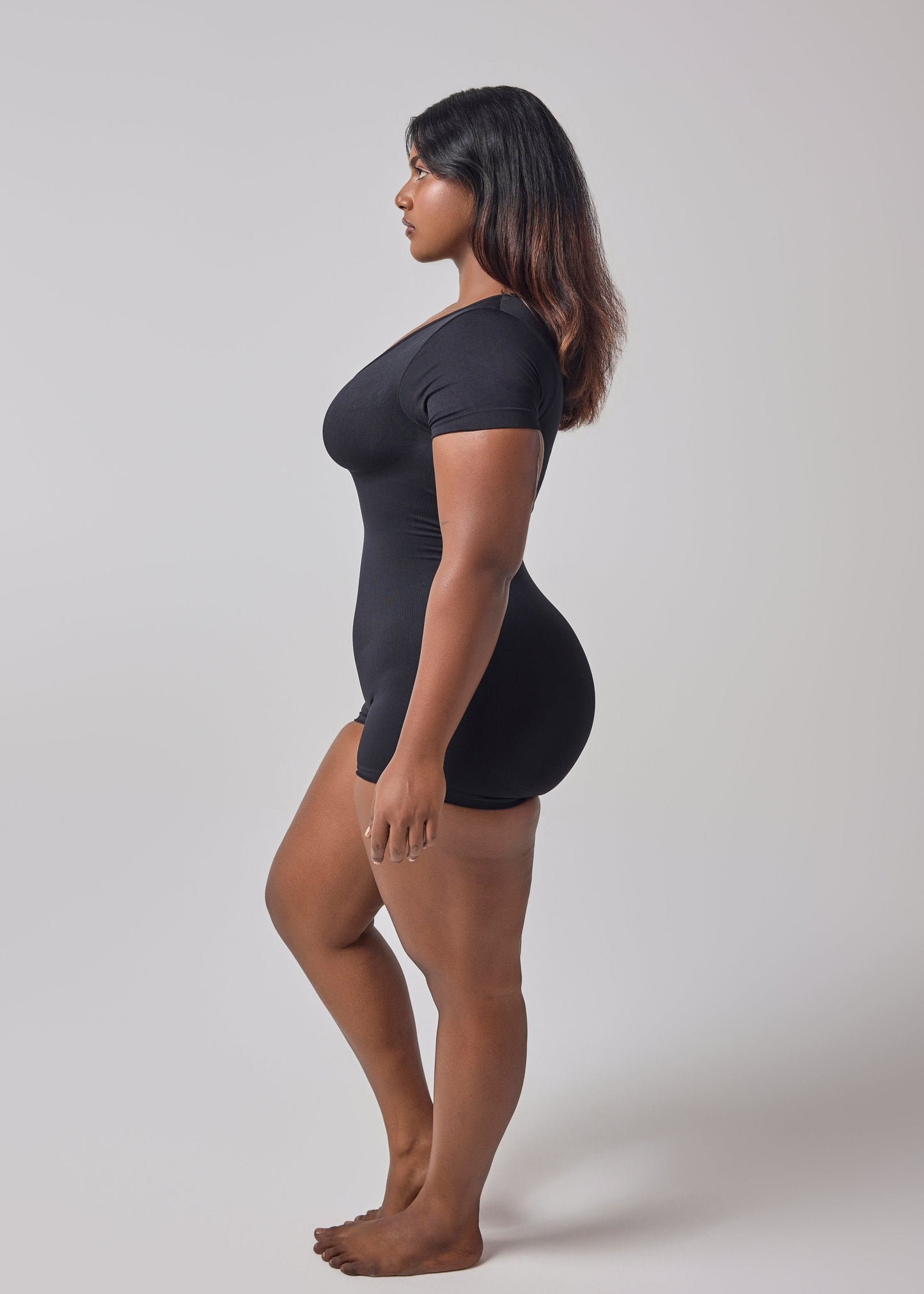 Cap Sleeves Playsuit Bodyshaper